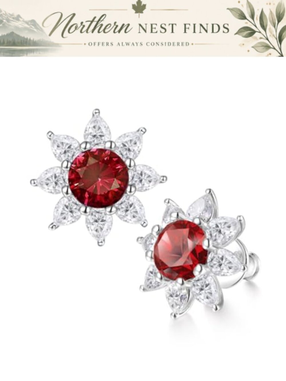 4.2CT Sapphire Ruby Emerald Moissanite Stud Earrings Solid 925 Sterling Silver